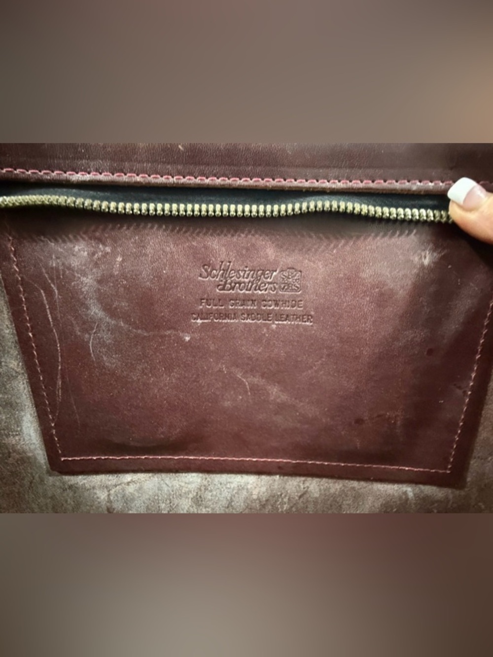 Vintage Schlesinger Brothers Leather Briefcase Burgundy Attache USA - Picture 8 of 13